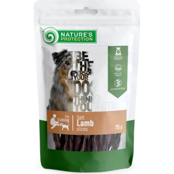 NATURES PROTECTION Soft Slices Honig Lammfleisch Hundeleckerli 75g