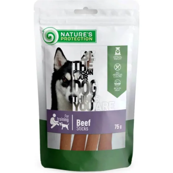 NATURES PROTECTION Sticks Rindfleisch Belohnungsbox, 75g