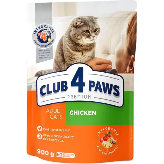 CLUB 4 PAWS Premium Katzentrockenfutter Huhn, 900g