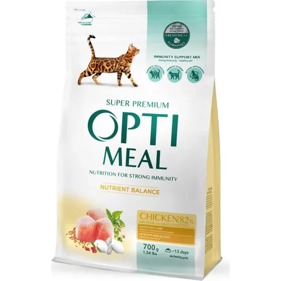OPTIMEAL Katzen-Trockenfutter Huhn, 700g