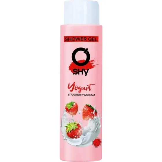 O'SHY Joghurt-Duschgel mit Erdbeerduft, Sheaöl & Panthenol