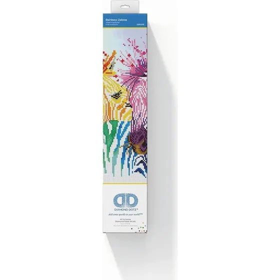 Diamond Painting Regenbogen Zebras - 40 x 40 cm Set
