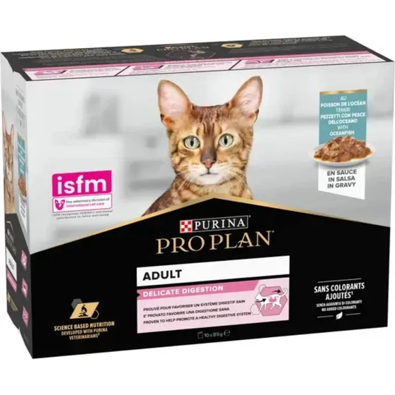 Purina Pro Plan Delicate Digestion Katzen-Nassfutter Fisch 10x85g