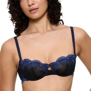 Triumph Comfort Glam Balconette-Bügel-BH Schwarz 75C