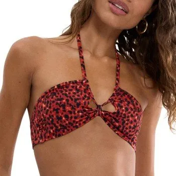 Triumph Bandeau Bikini Top Midnight Swim Rot/Schwarz B 42