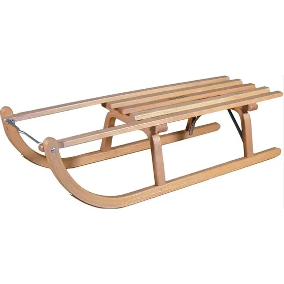 RESS Davoserschlitten 115 cm Holzrodel hellbraun