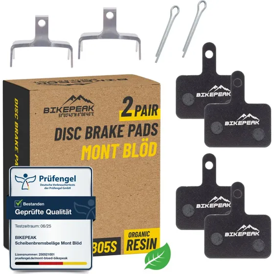 BikePeak 2er Set Scheibenbremsbeläge Mont Blöd für Shimano B01S B03S B05S