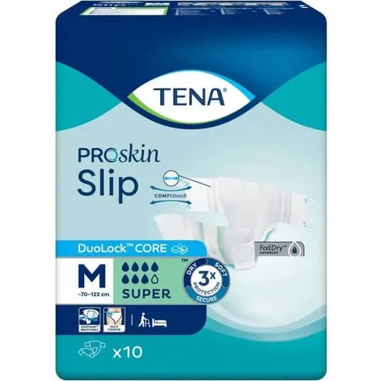 TENA Slip ProSkin Super Inkontinenzhose, Größe M, 10 Stück