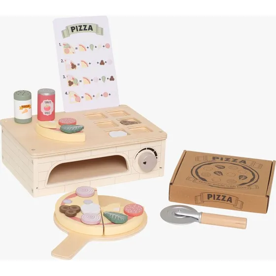 JaBaDaBaDo Holz-Pizzaofen Set mit 23 Zubehörteilen