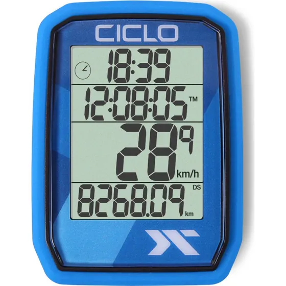 Ciclosport Protos 205 Funk-Fahrradcomputer, blau