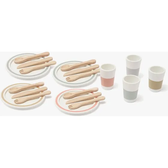 Kids Concept Geschirr 4er-Set BISTRO Holz-Spielset
