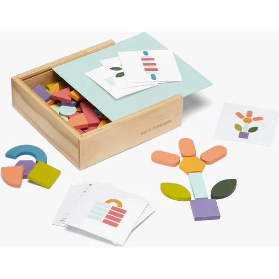 Kids Concept Bastelkiste Mosaik mit 96 Holzteilen