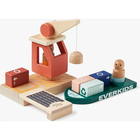 Kids Concept Kinder Containerhafen Aiden Holz-Spielset