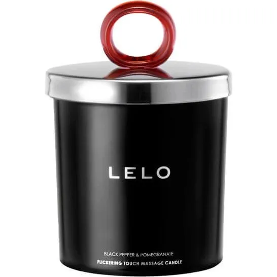 LELO Flickering Touch Massagekerze, schwarzer Pfeffer & Granatapfel, 150g