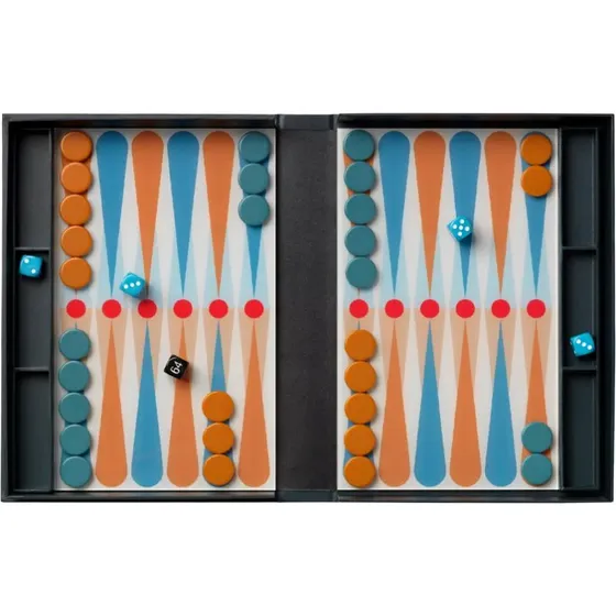 Classic Art of Backgammon Spiel, Anthrazit