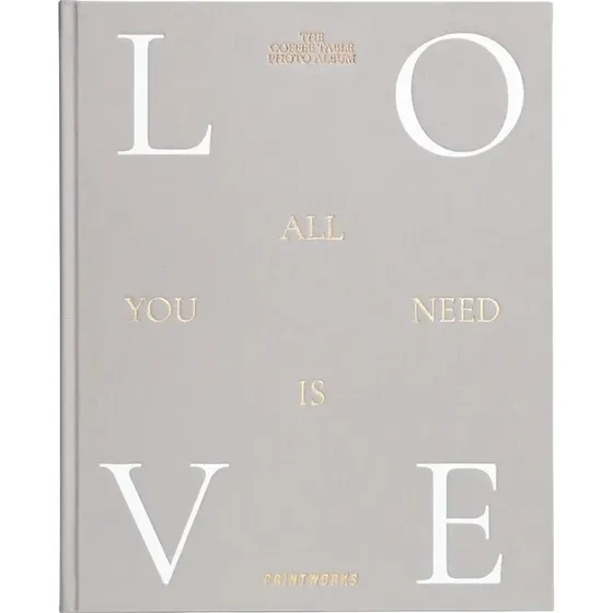 Printworks All You Need is Love Fotoalbum, grau