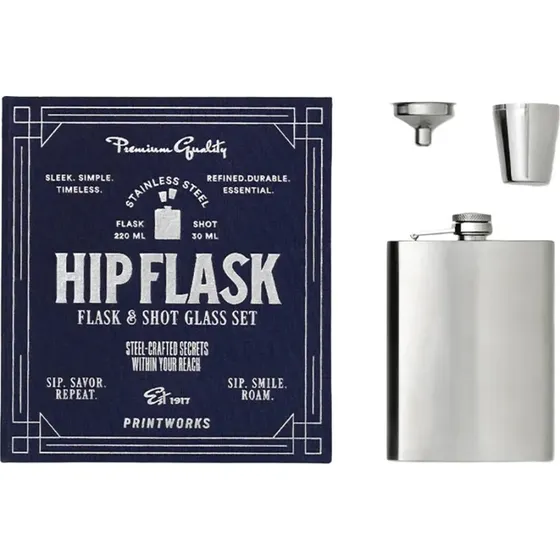 Printworks The Essentials Bar-Zubehör-Set, 4-teilig, Dunkelblau