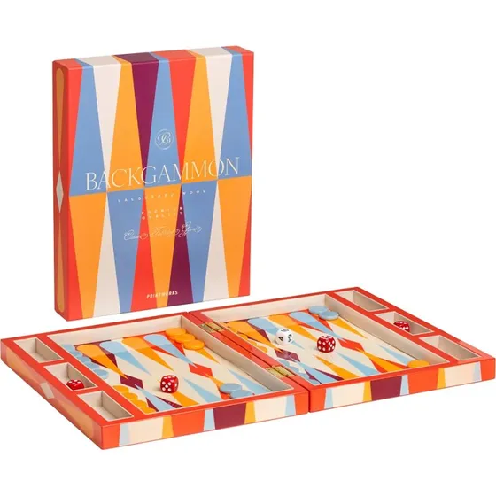 Printworks Lackiertes Backgammon - Mehrfarbig