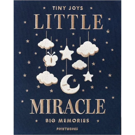 Printworks Fotoalbum Little Miracle, Bestickt, Marineblau