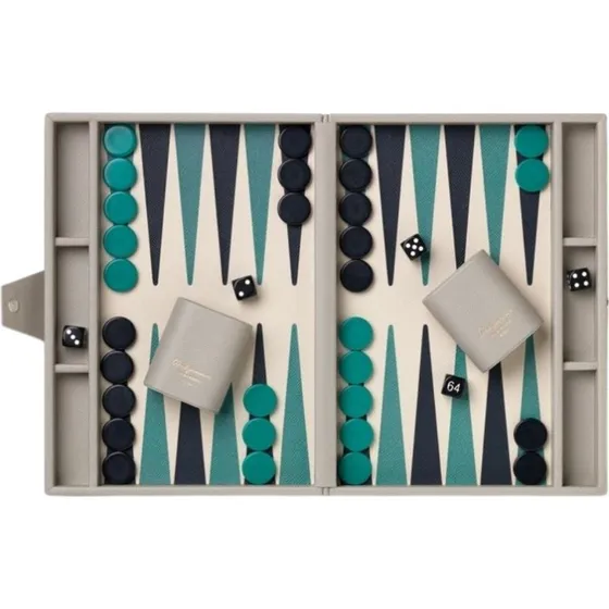 Printworks Reverra Backgammon - Grau-Grün