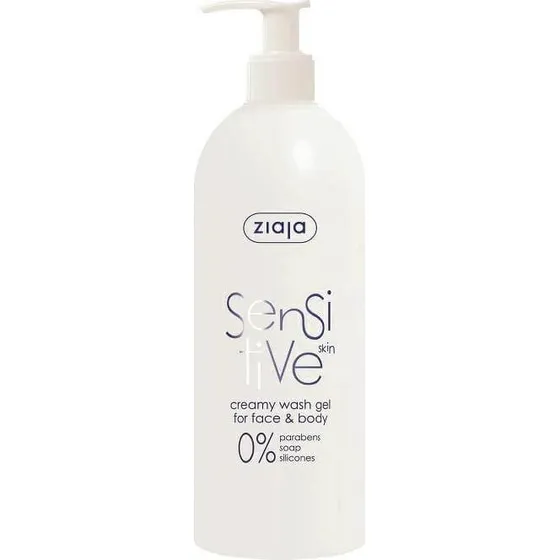 Ziaja Sensitive Cremiges Gesichts- und Körperreinigungsgel, 400 ml