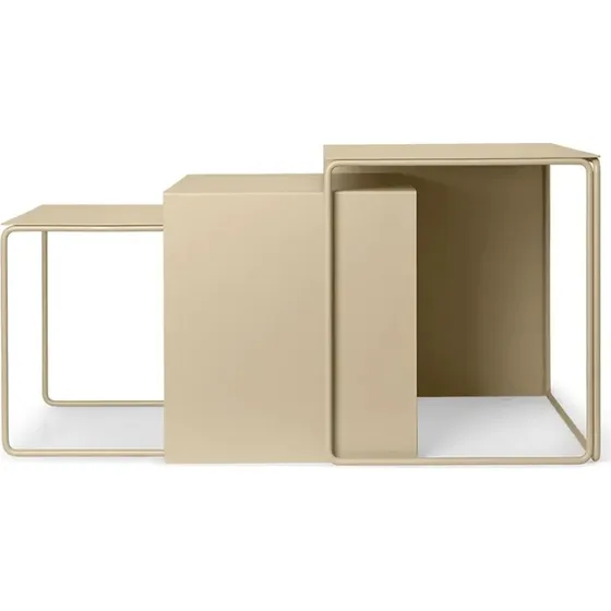 Ferm Living Cluster Beistelltische 3er Set, Cashmere