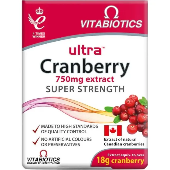 Vitabiotics Ultra Cranberry 750mg, 30 Tabletten