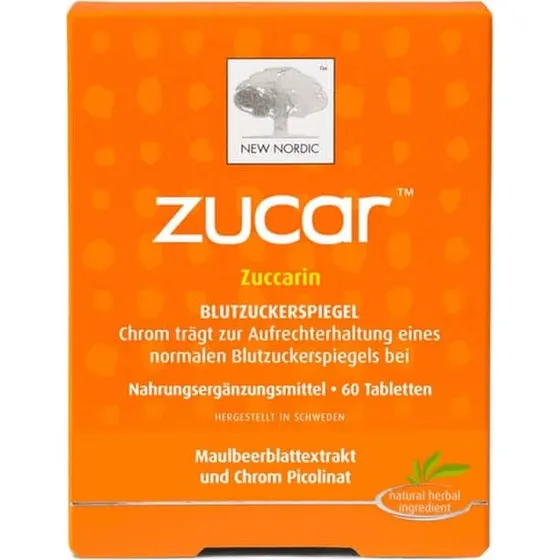 Zucar Zuccarin Tabletten mit Maulbeerblattextrakt & Chrom, 60 Stk