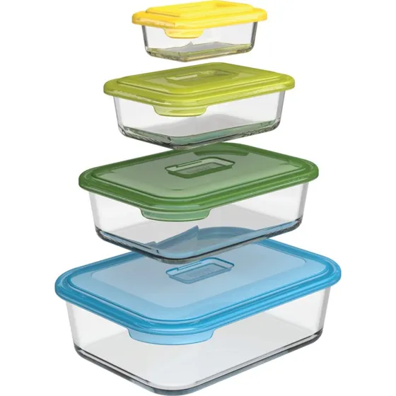 Joseph Joseph Nest Storage Glas-Set, 4-tlg., Borosilikatglas