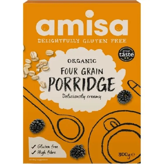 Amisa Bio-Porridge aus 4 glutenfreien Getreidesorten, 300 g