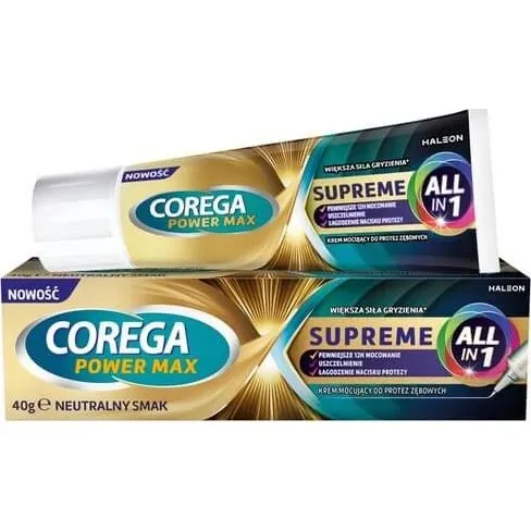 Corega Power Max Supreme All in 1 Fixiercreme, 40 g