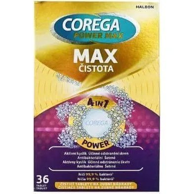 Corega Power Max Clean 4in7 Reinigungstabletten, 36 Stück