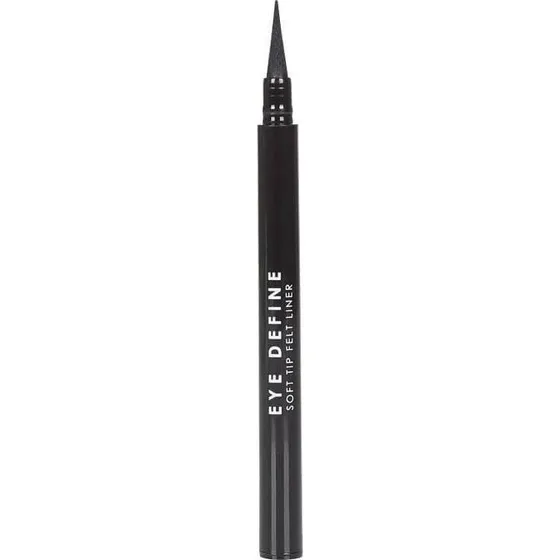 MUA Define Soft Felt Liner Eyeliner Pen, 0,65g, Schwarz