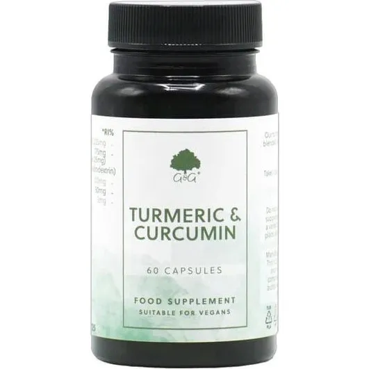 G&G Kurkuma & Curcumin Kapseln mit Ingwer & Pfeffer, 60 Stück