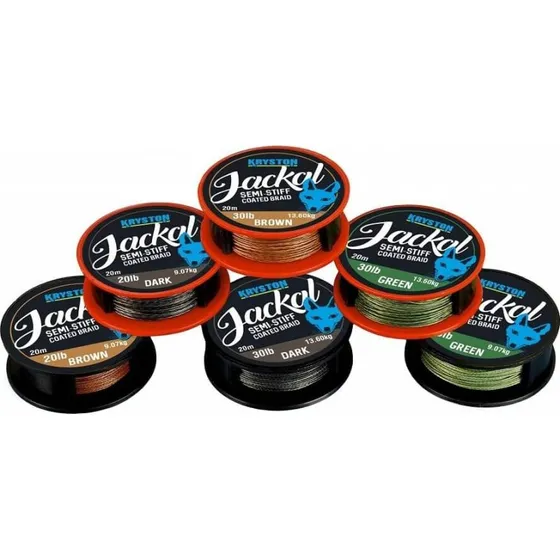 Kryston Jackal Weed Vorfachmaterial - Weed Green & Gravel Brown
