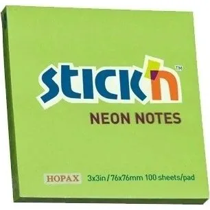 Neongrüne Haftnotizen 76x76mm