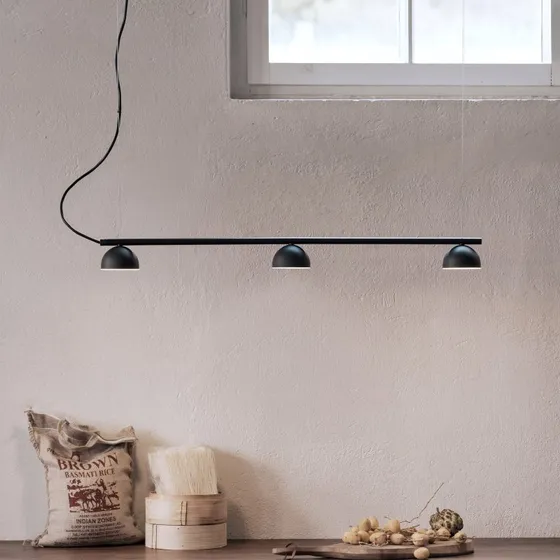 Norwegian Northern Blush LED-Hängeleuchte, 3-flg., Schwarz