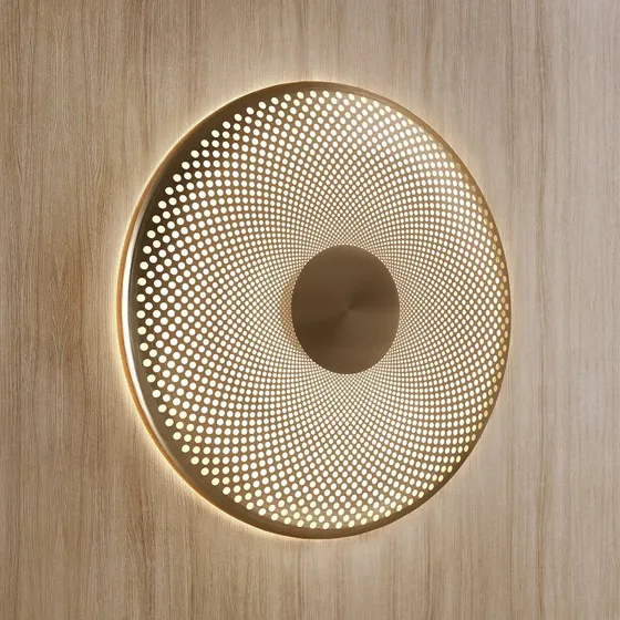 Northern Glint LED-Wandleuchte Messing Ø 36 cm