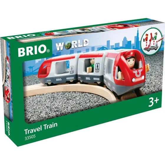 BRIO Roter Reisezug - Dreiteiliger Personenzug mit Magnetkupplung