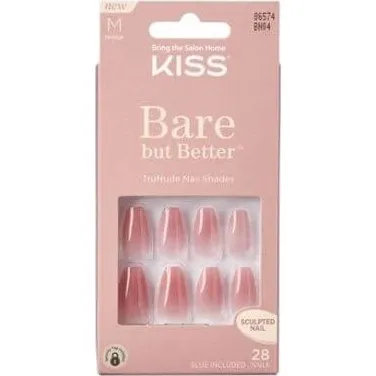 Kiss Falsche Nägel Bare but Better, Nude Medium Coffin