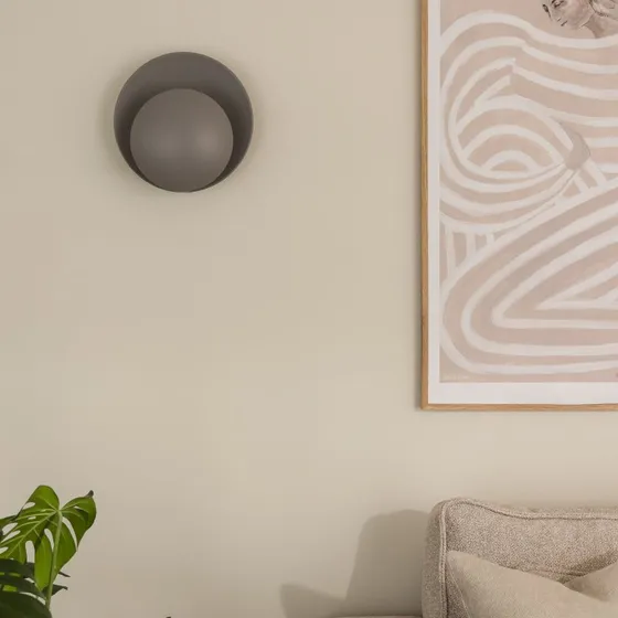 Globen Lighting Wandleuchte ORBIT, grau, Metall, Ø 30 cm