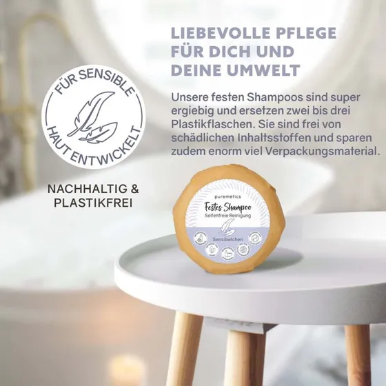 Puremetics Sensibelchen Festes Shampoo 60g