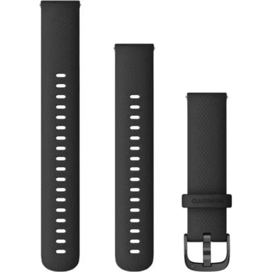 Garmin Silikonarmband 18 mm - Black / Slate - Quick Release