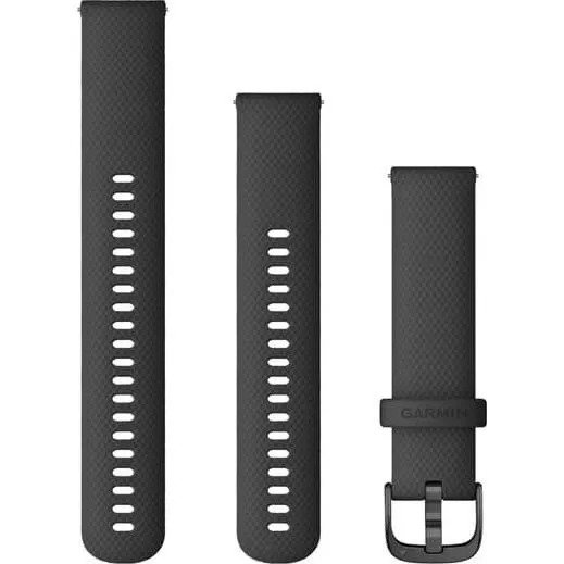 Garmin Silikonarmband 20 mm - Schwarz / Schiefer