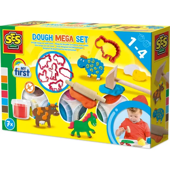 My first Knete-Megaset mit Werkzeugen