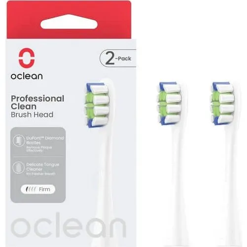 Oclean Professional Clean P1C1 W02 Zahnbürstenköpfe, Weiß, 2er-Pack