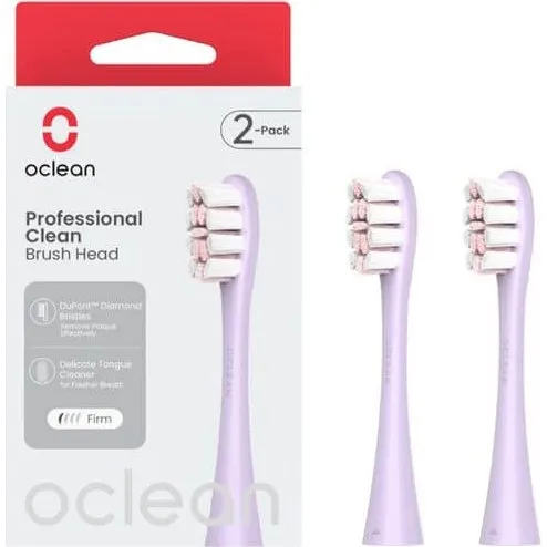 Oclean Professional Clean P1C13 Zahnbürstenköpfe, Violett, 2er-Pack