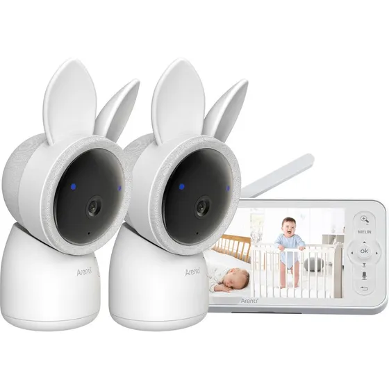 Arenti Baby-Überwachungset: 2 Kameras & 5-Zoll LCD-Monitor (2K UHD)
