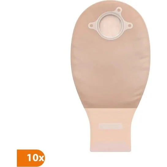 Natura+ Stomabeutel mit Filter, 38 mm, beige mit Fenster, 10er Pack