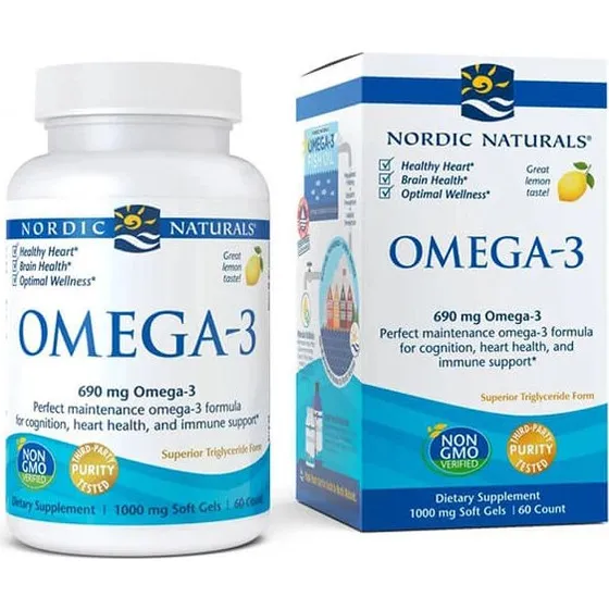 Nordic Naturals Omega-3 DHA mit Zitrone, 60 Kapseln